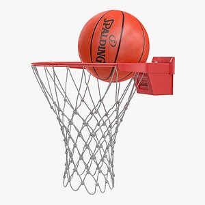 3D spalding basketball bounces ring model