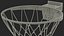 Animierter Spalding Basketball prallt vom Ring ab
