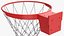 Animierter Spalding Basketball prallt vom Ring ab