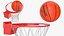 Animierter Spalding Basketball prallt vom Ring ab