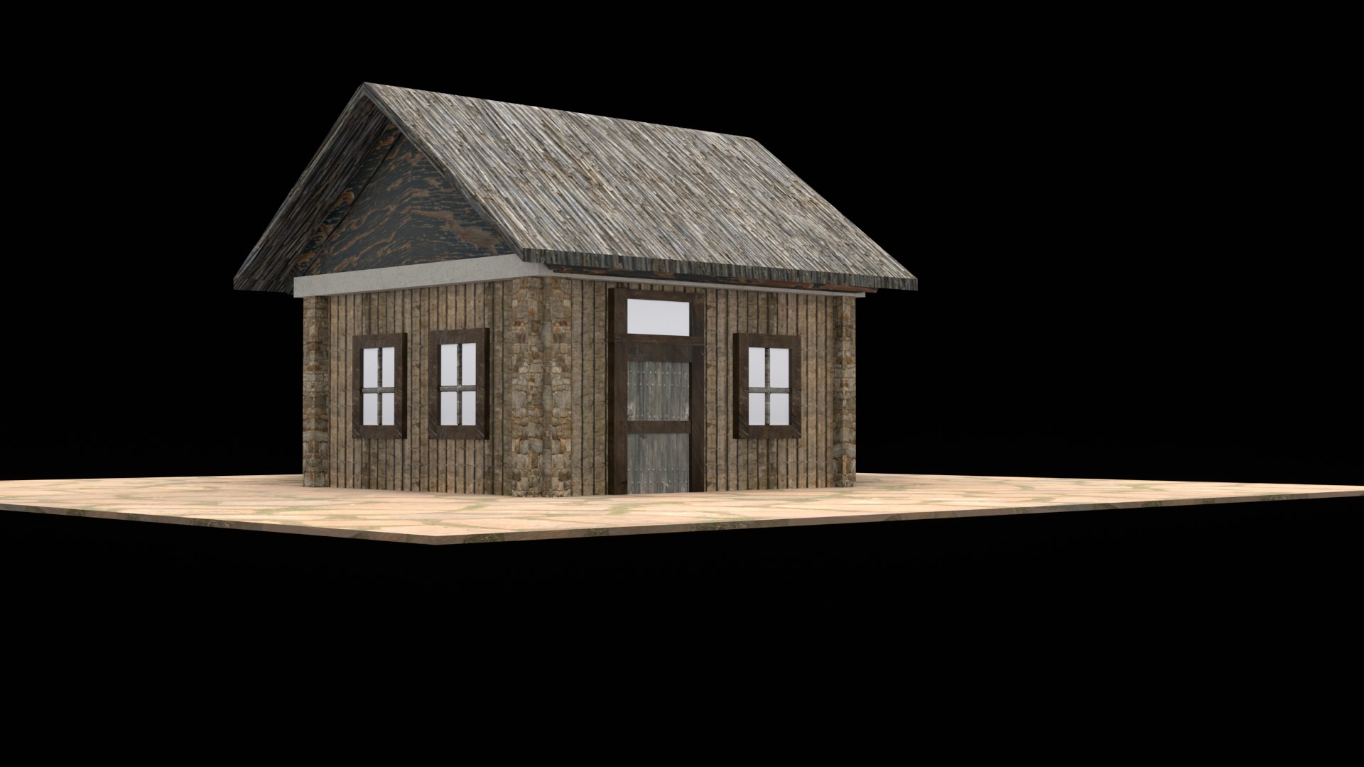 Detailed Low Poly House 3D Model For Games Architectural Scenes 3D ...