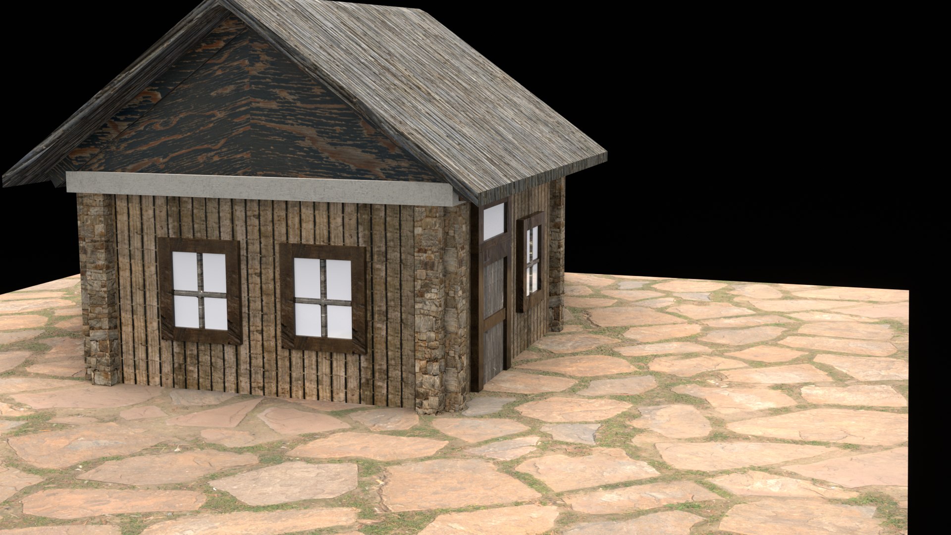 Detailed Low Poly House 3D Model For Games Architectural Scenes 3D ...