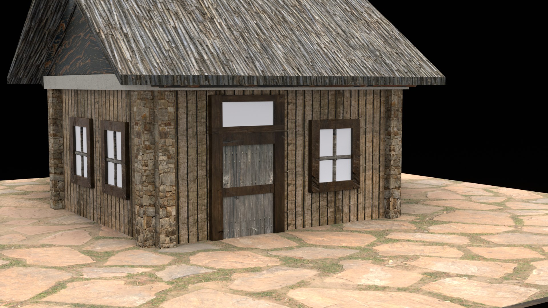 Detailed Low Poly House 3D Model For Games Architectural Scenes 3D ...