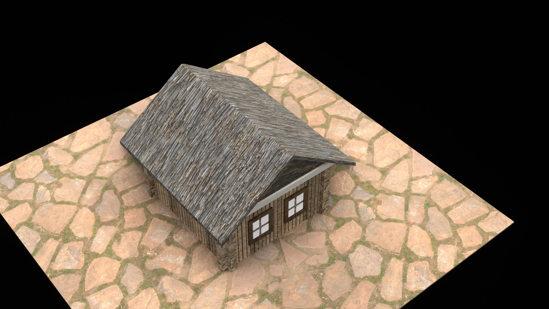 Detailed Low Poly House 3D Model For Games Architectural Scenes 3D ...