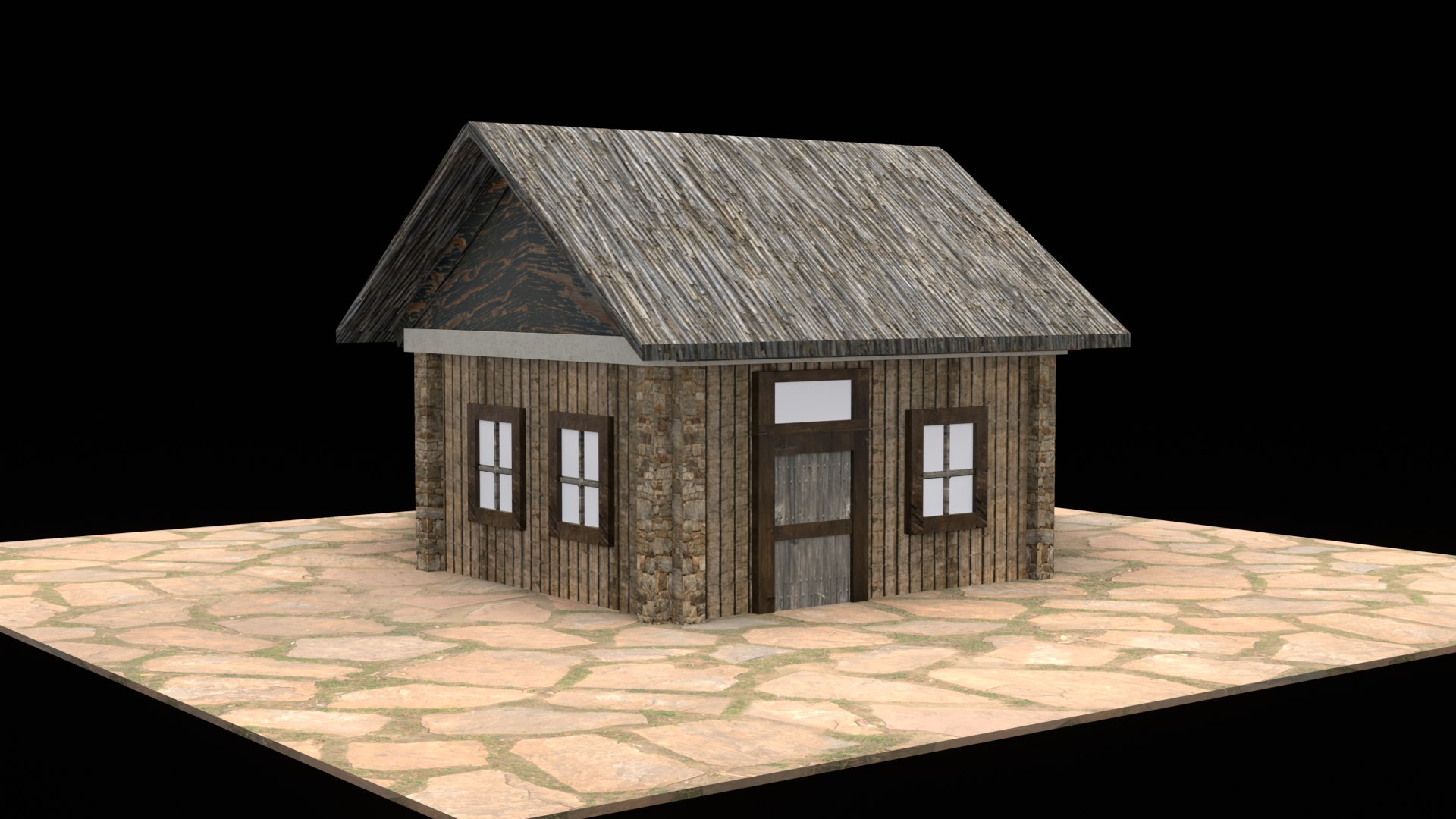Detailed Low Poly House 3D Model For Games Architectural Scenes 3D ...