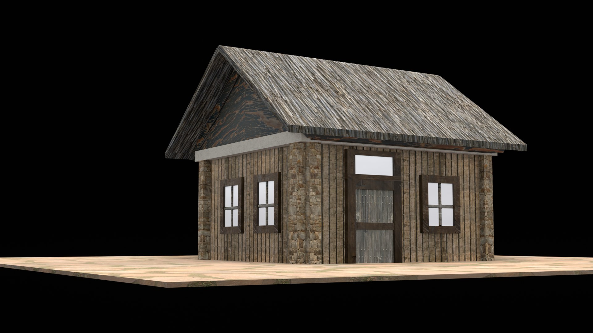 Detailed Low Poly House 3D Model For Games Architectural Scenes 3D ...