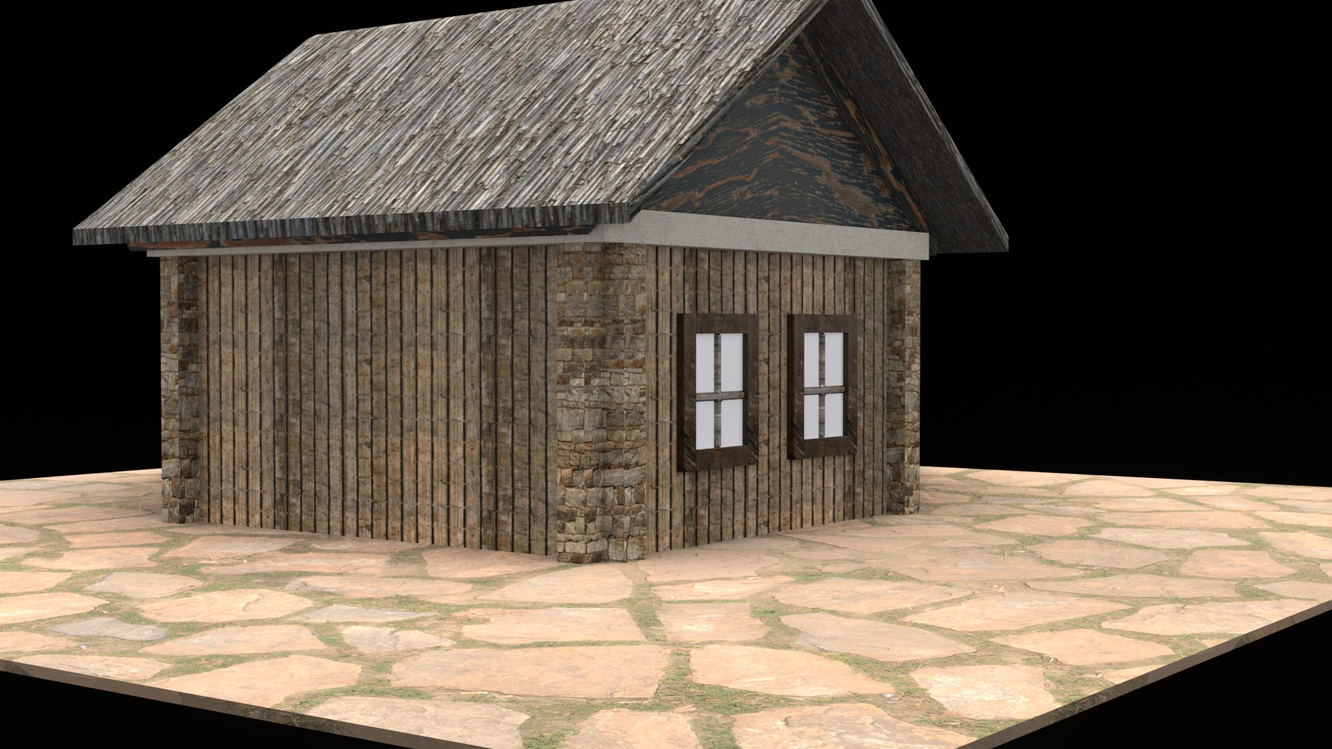Detailed Low Poly House 3D Model For Games Architectural Scenes 3D ...