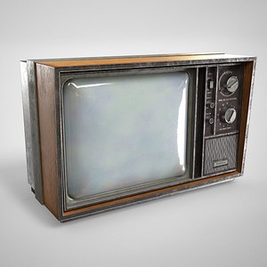 Retro TV - Vintage CRT Television Gameready Lowpoly 3D model
