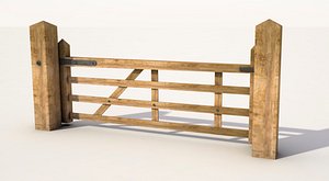 gate posts 3d model