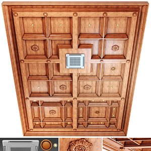 Ceiling set -3 - Oak color 3D