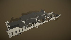 3D destroyed building model