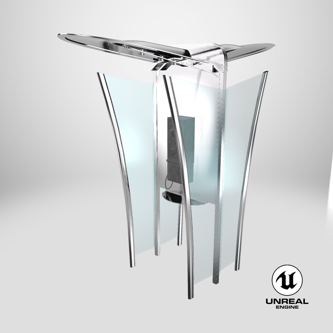 Glass Phone Booth Lights On 3D model https://p.turbosquid.com/ts-thumb/ip/BCZQ9s/nW/stemcell_unreal_render/png/1712229601/1920x1080/fit_q87/036fe19b419c4c538b0a62201f947baf74dadf67/stemcell_unreal_render.jpg