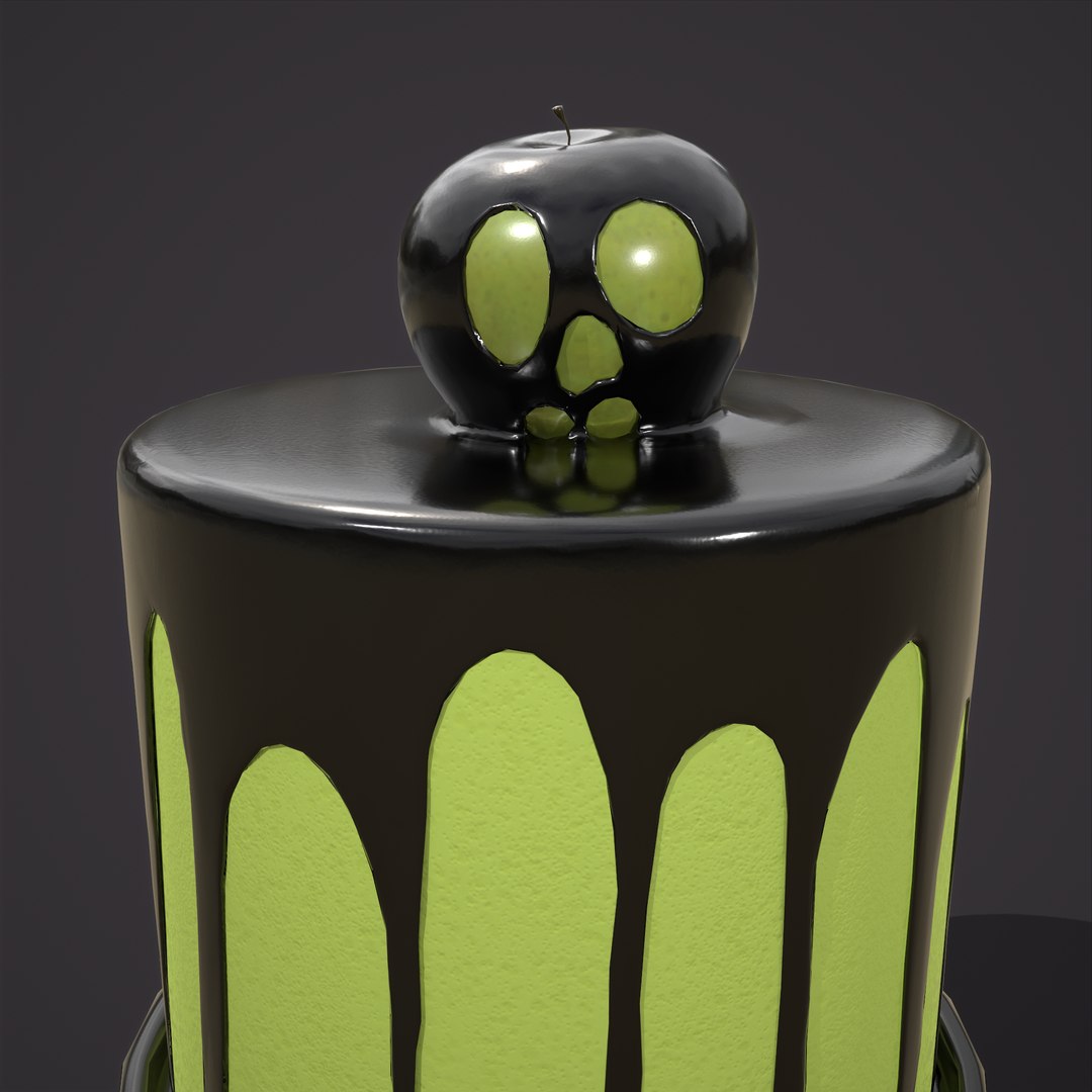 Poison Apple Cake model https://p.turbosquid.com/ts-thumb/ip/EFhfJ5/dr/44/png/1635122092/1920x1080/fit_q87/c025facf7cc8e6f9ae6f63bd67c6d069fa69641a/44.jpg