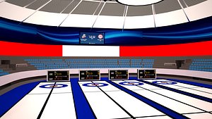 curling interior arena 3D model