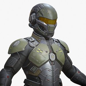 Sci Fi Military Armor Pack 03 3D