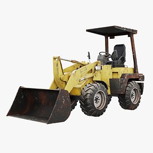 3D Small Used Agricultural Wheeled Loader model