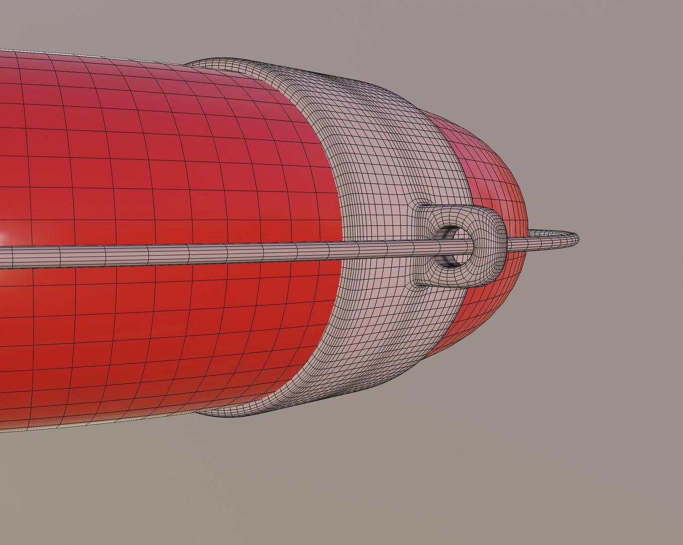3D Model White Red Rope - TurboSquid 1479892