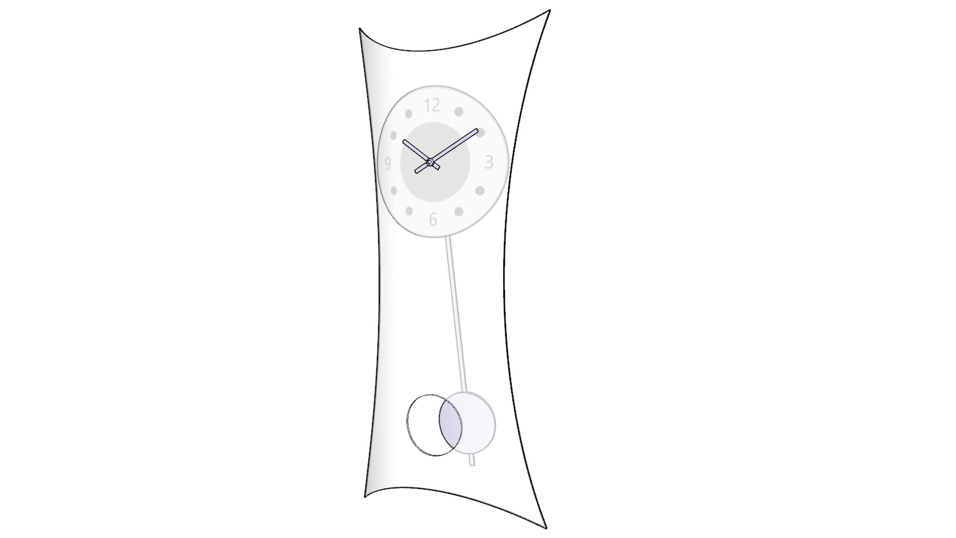 Wall Pendulum Clock 3D - TurboSquid 2055467