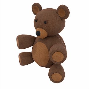 Teddy Bear doll lowpoly 3D model
