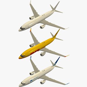 Boeing 737-800 Freighter 3D Model Bundle
