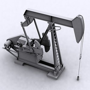 oil field pumping unit 3d model
