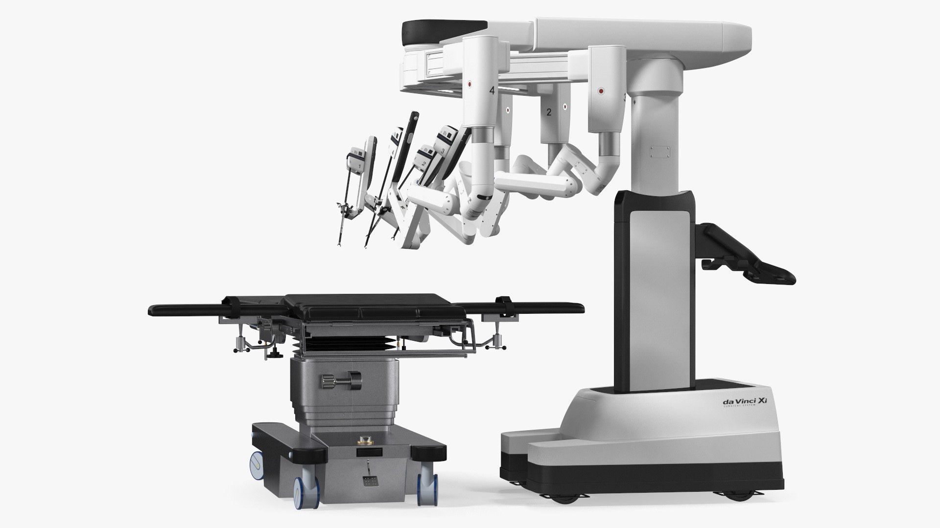 3D model Surgical Robotic System da Vinci SI Rigged with Operating Table https://p.turbosquid.com/ts-thumb/ip/XlL879/CI/surgicalroboticsystemdavincisiriggedwithoperatingtable3dsmodel013/jpg/1651243625/1920x1080/fit_q87/b755182efb2924f622e0f2c0c7b4078dbfd4028e/surgicalroboticsystemdavincisiriggedwithoperatingtable3dsmodel013.jpg