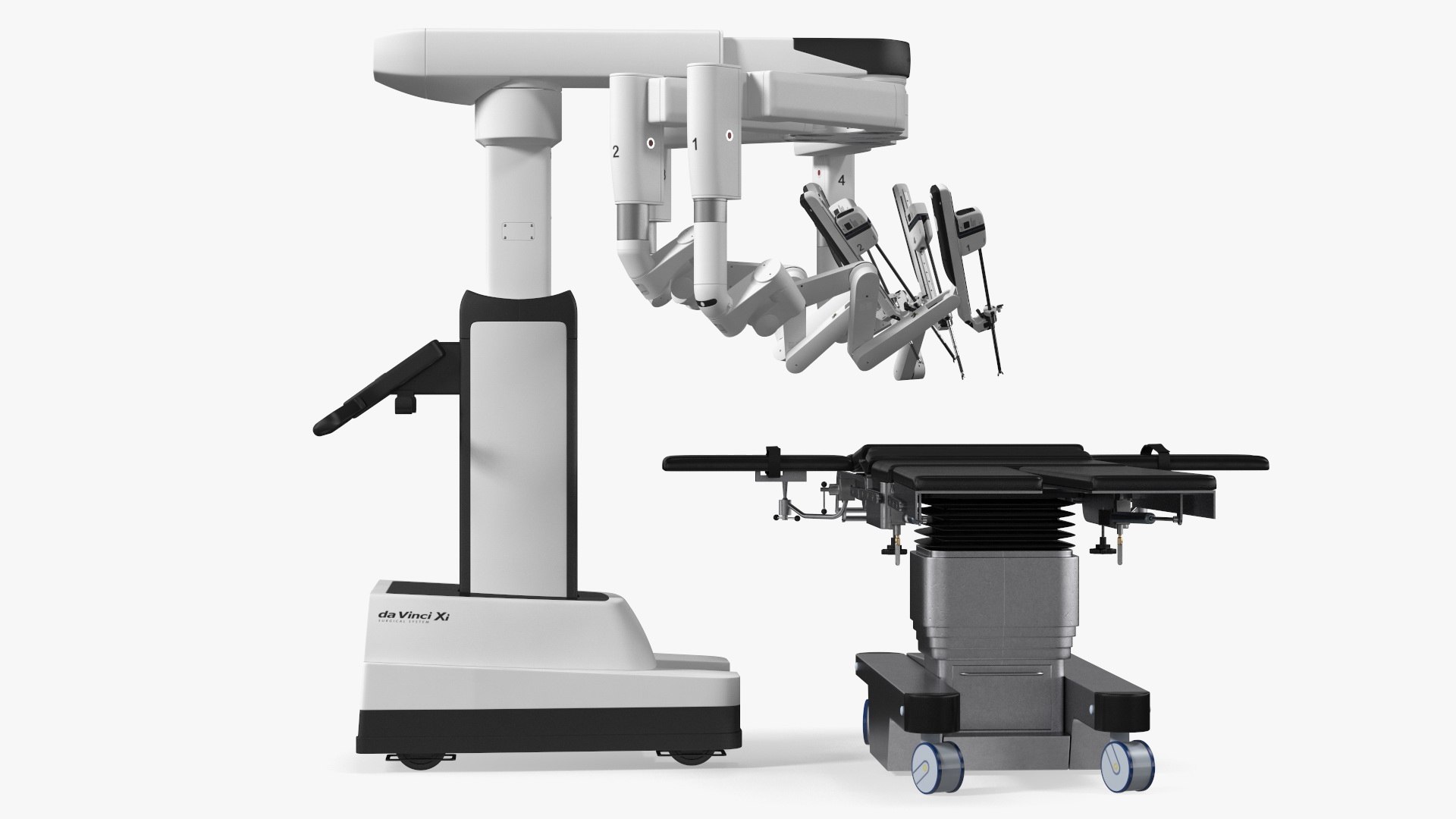3D model Surgical Robotic System da Vinci SI Rigged with Operating Table https://p.turbosquid.com/ts-thumb/ip/XlL879/lv/surgicalroboticsystemdavincisiriggedwithoperatingtable3dsmodel010/jpg/1651243617/1920x1080/fit_q87/e40e1063b68fe717a19139f8880caf40409cdc10/surgicalroboticsystemdavincisiriggedwithoperatingtable3dsmodel010.jpg