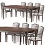 Mesa y silla estilo Chairish Art 4353