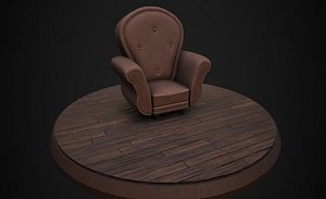 3d cartoon armchair