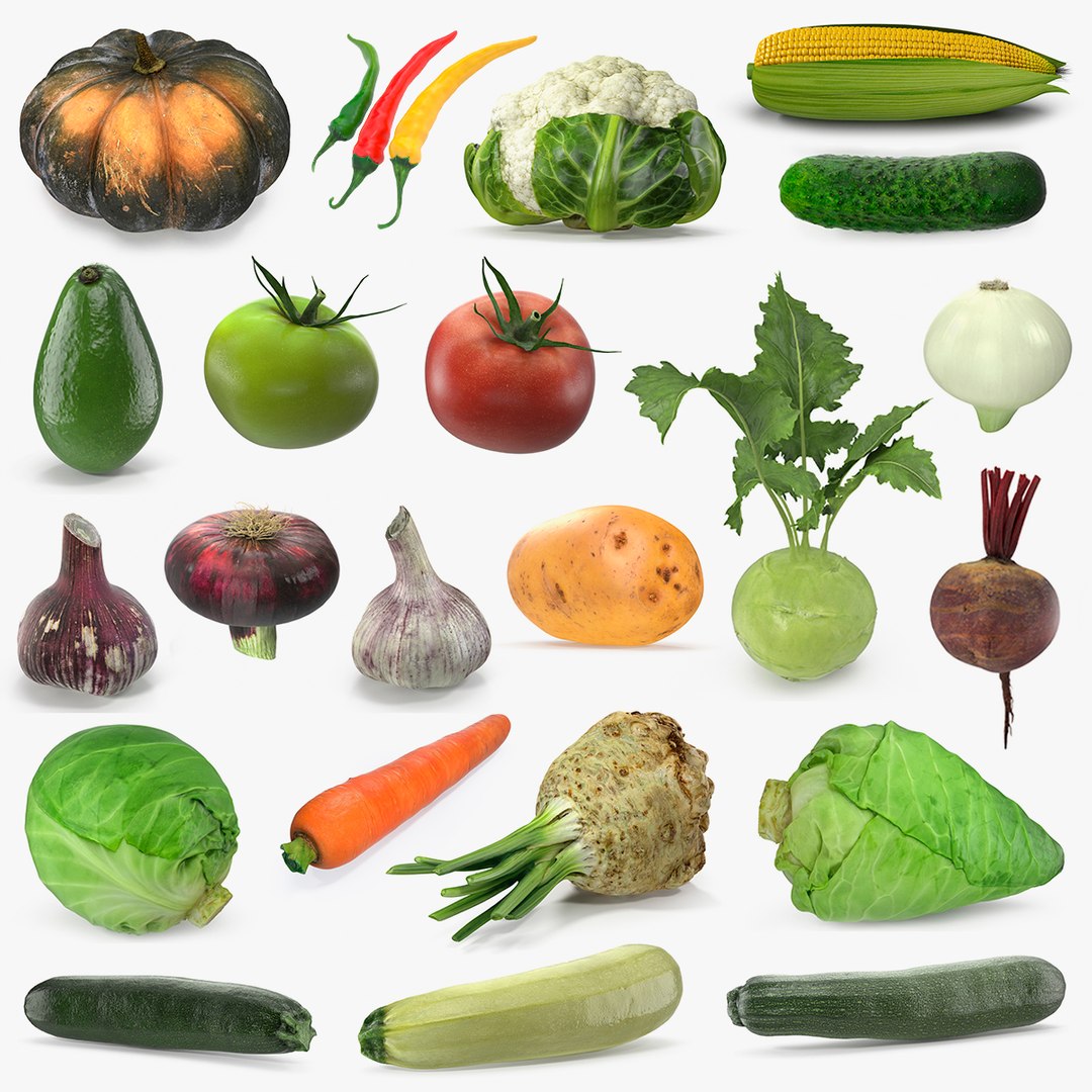 Vegetables Collection 2 3D model preview