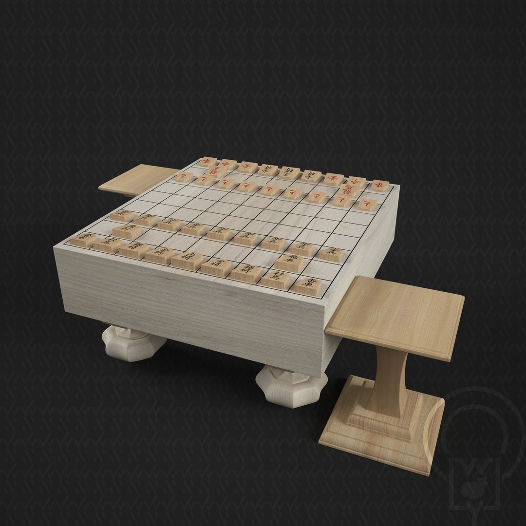 3D Model Chess Japanese Shogi - 2 Engraved - Traditional - TurboSquid ...