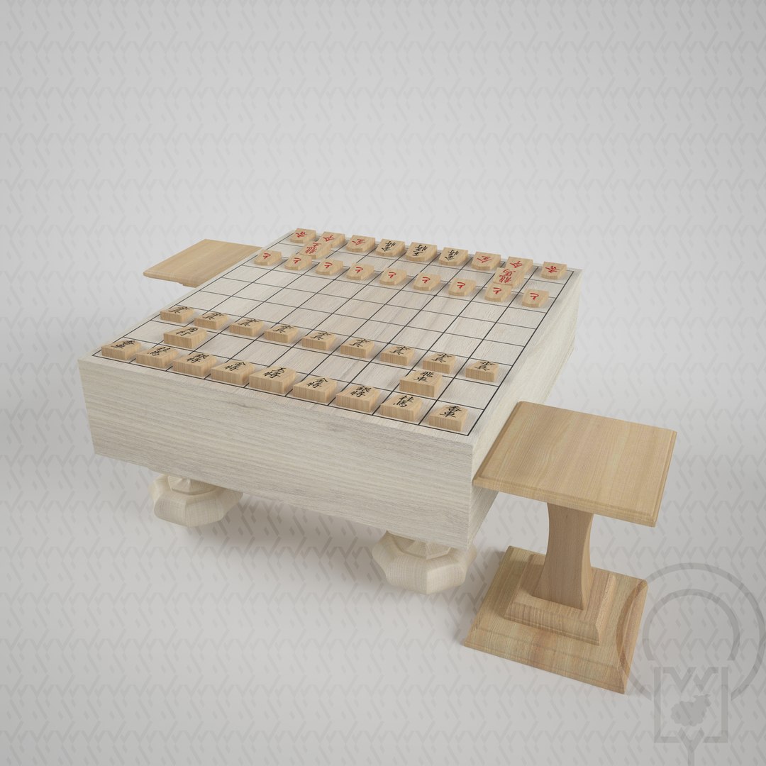 3D Model Chess Japanese Shogi - 2 Engraved - Traditional - TurboSquid ...