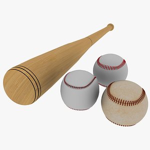 baseball bat balls 3d max
