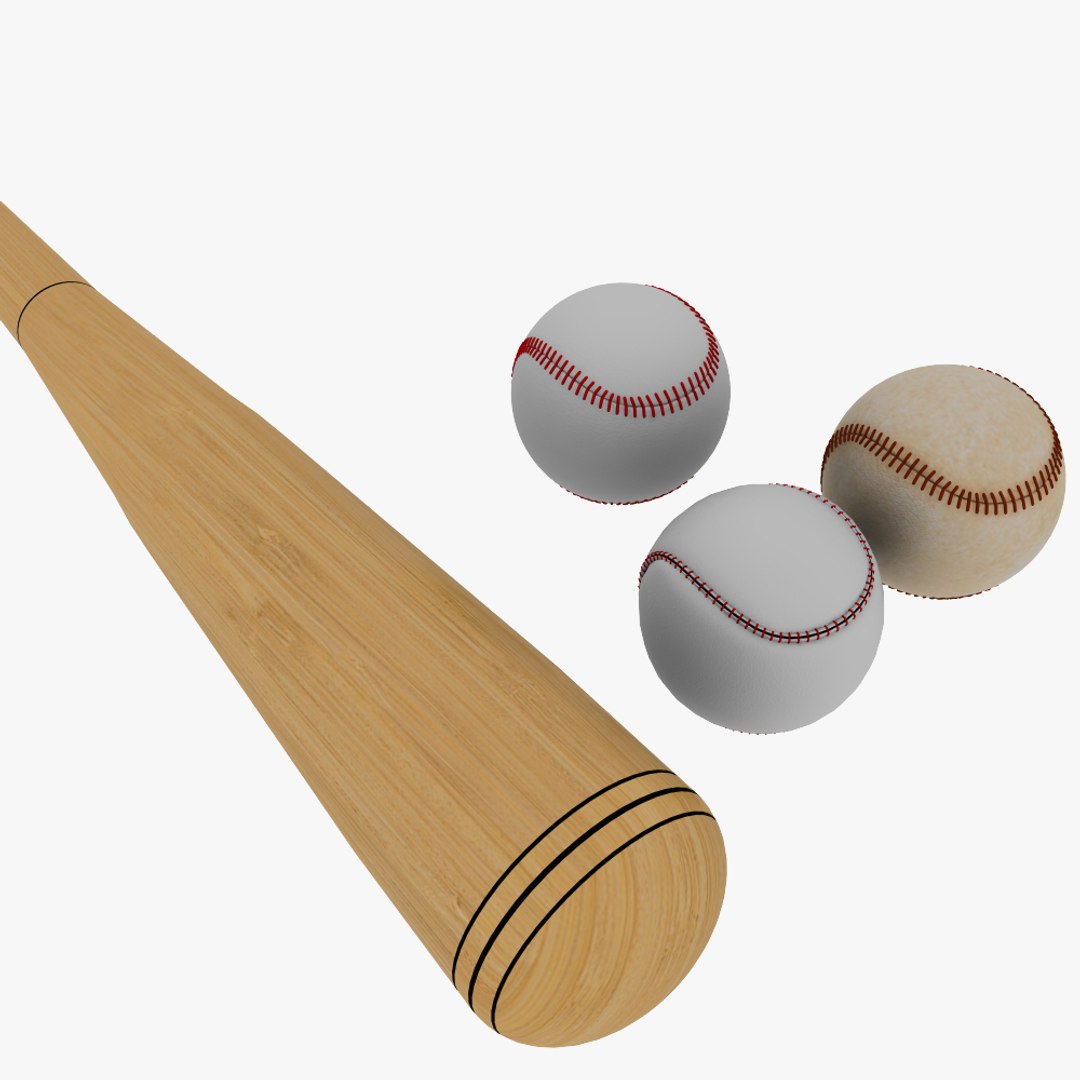 baseball bat balls 3d max