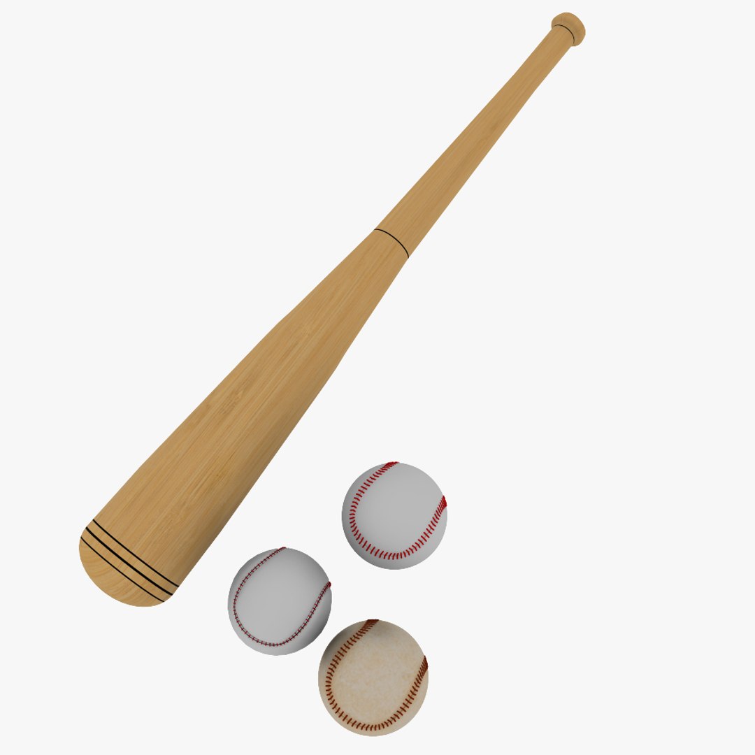 baseball bat balls 3d max