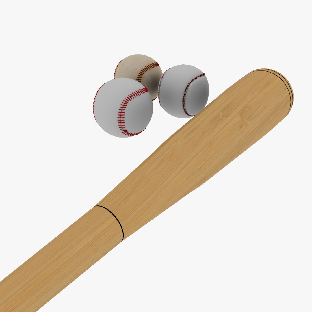 baseball bat balls 3d max