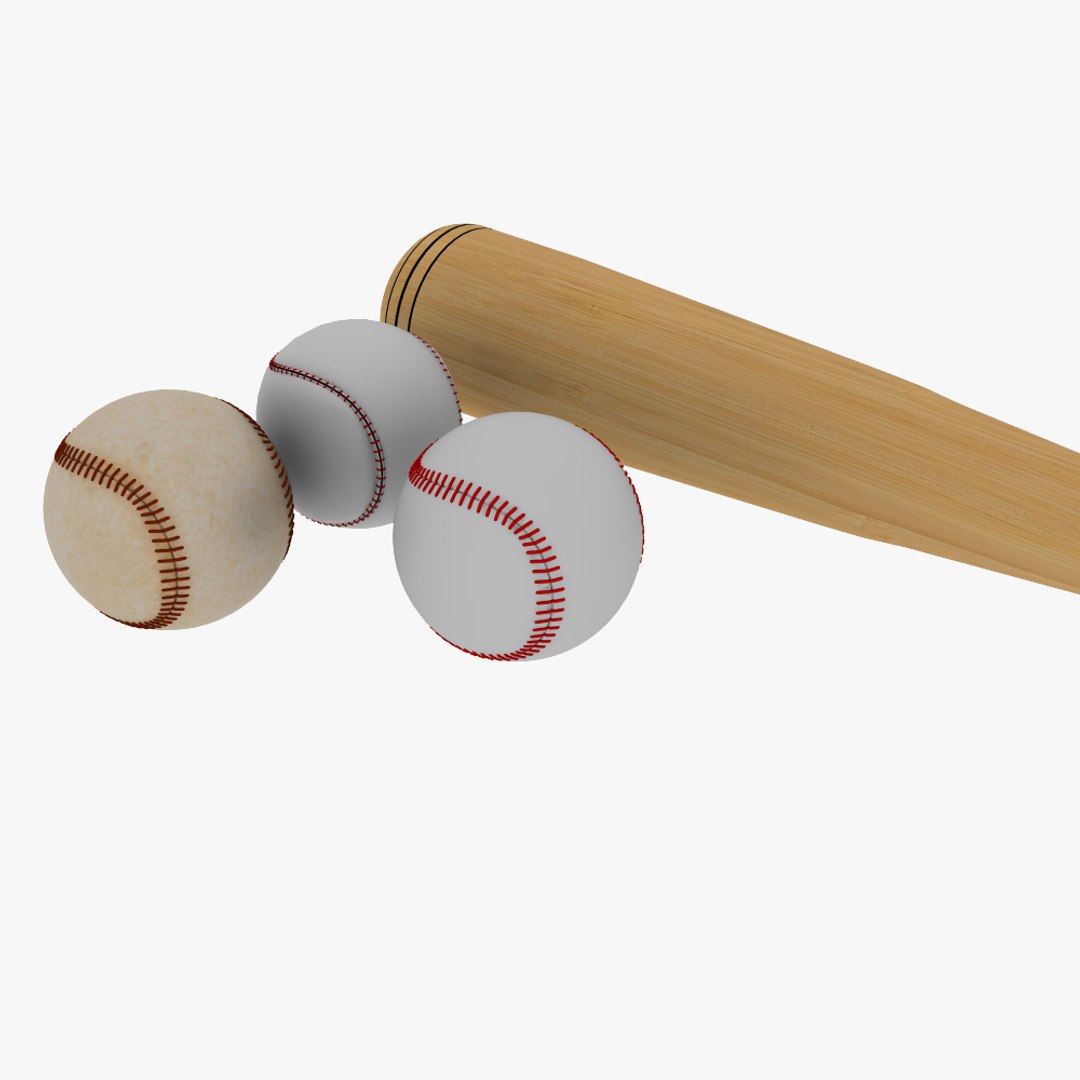 baseball bat balls 3d max