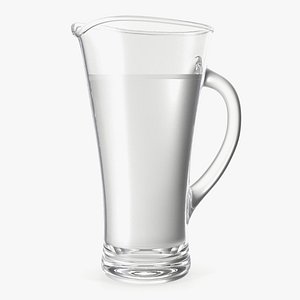 Glass Pouring Jug With Handle Full model