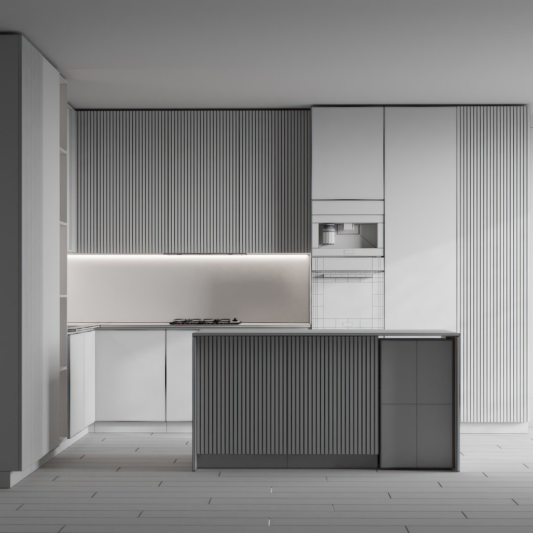 3D Kitchen 074 Model - TurboSquid 2082555