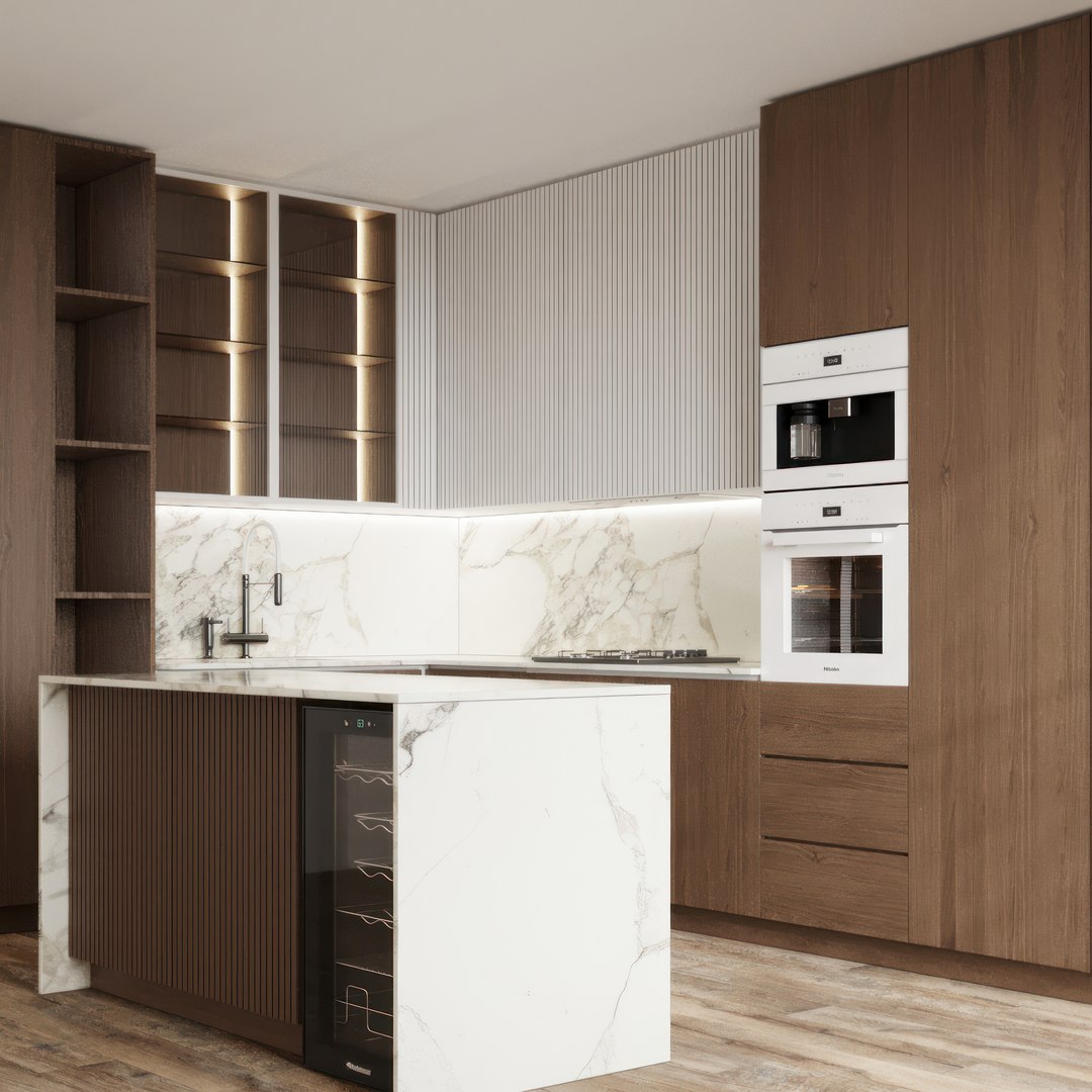 3D Kitchen 074 Model - TurboSquid 2082555