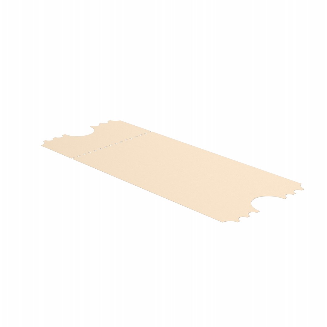 3D Beige Ticket Model - TurboSquid 2170938