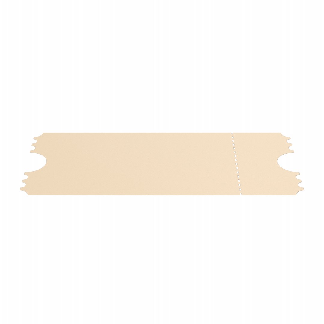3D Beige Ticket Model - TurboSquid 2170938