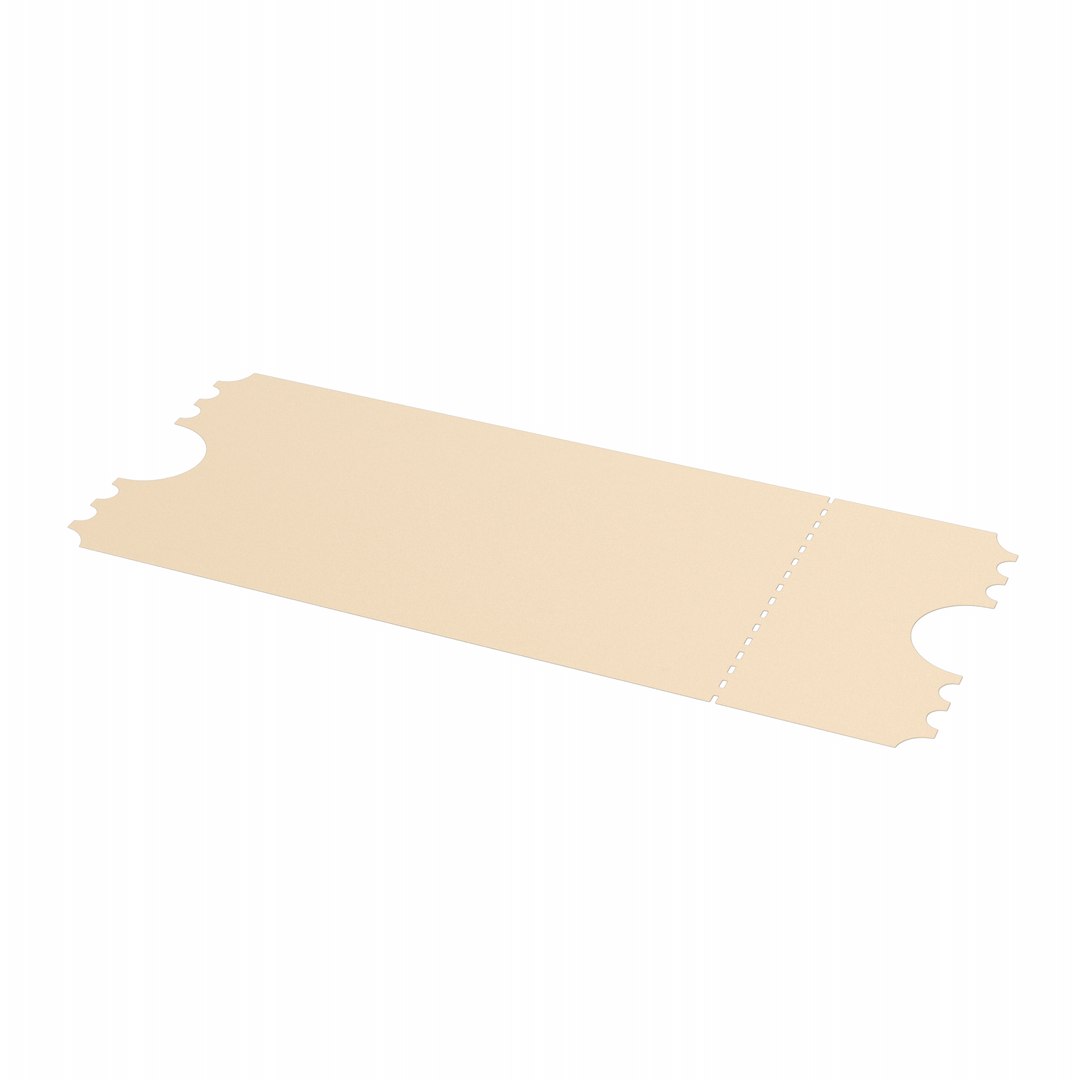 3D Beige Ticket Model - TurboSquid 2170938