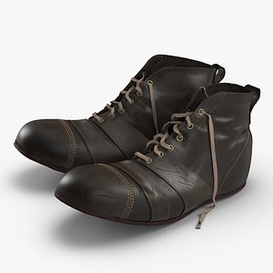 3d model vintage boots