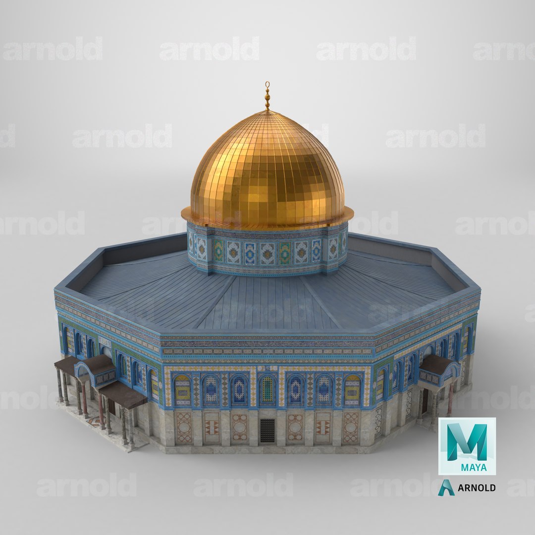 3D Dome of the Rock Mosque Jerusalem model https://p.turbosquid.com/ts-thumb/ip/nQtxN4/2T/stemcell_maya_arnold_render/png/1783353989/1920x1080/fit_q87/36ae6c7fa3d16944cfe150dee62534c82c1d4c40/stemcell_maya_arnold_render.jpg