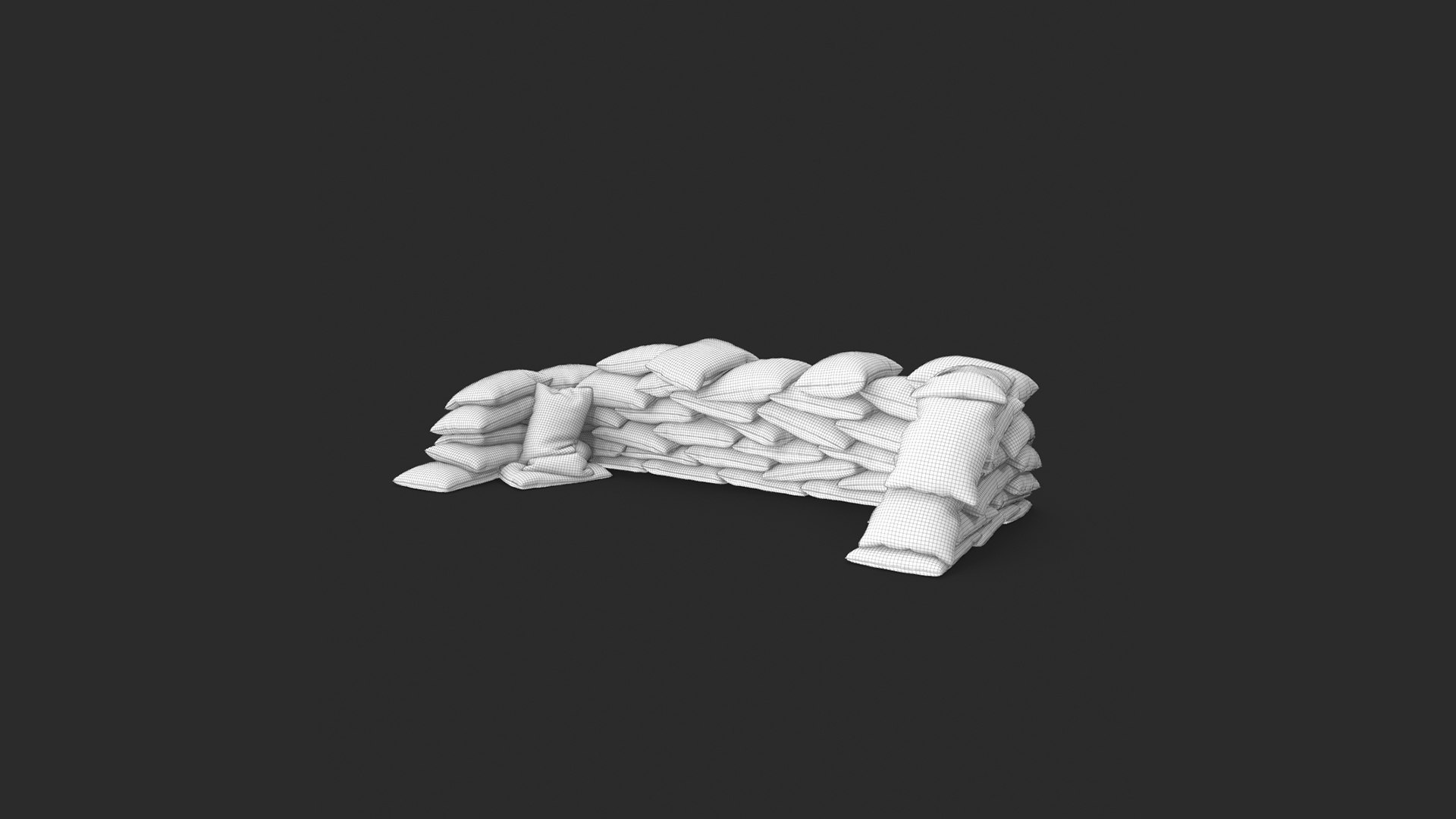 Sandbag Barricade 3D model https://p.turbosquid.com/ts-thumb/ip/rMEYhx/21/wirev3_18/jpg/1697835687/1920x1080/fit_q87/d5fc6188cc86a31bea64a9bea7d5108a1963c356/wirev3_18.jpg