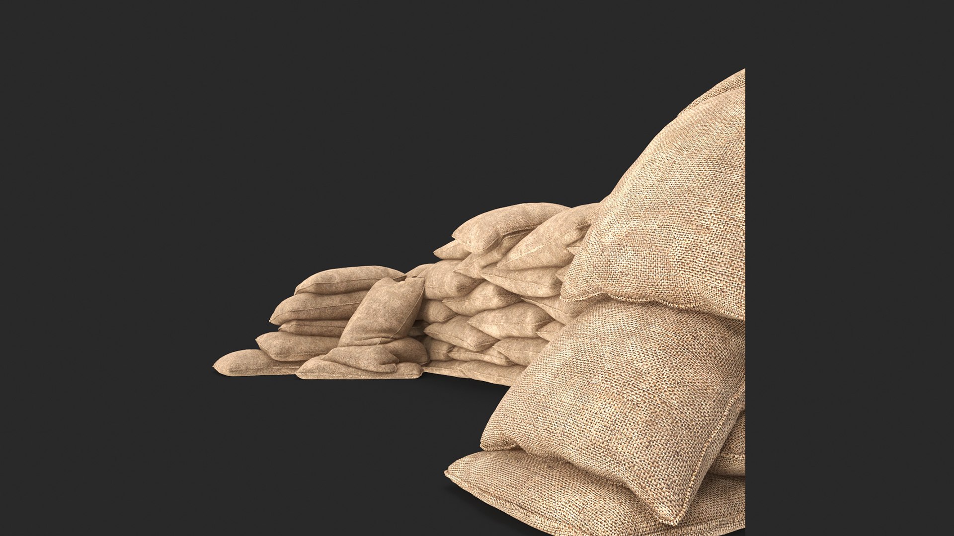 Sandbag Barricade 3D model https://p.turbosquid.com/ts-thumb/ip/rMEYhx/Ce/sandbagv3_04/jpg/1697835676/1920x1080/fit_q87/1edd7a53a8a213383462a25e8dce1624d191dd73/sandbagv3_04.jpg