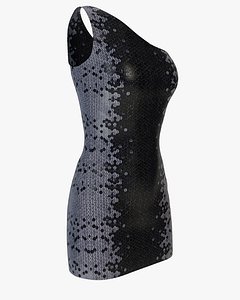 3d model of mini dress