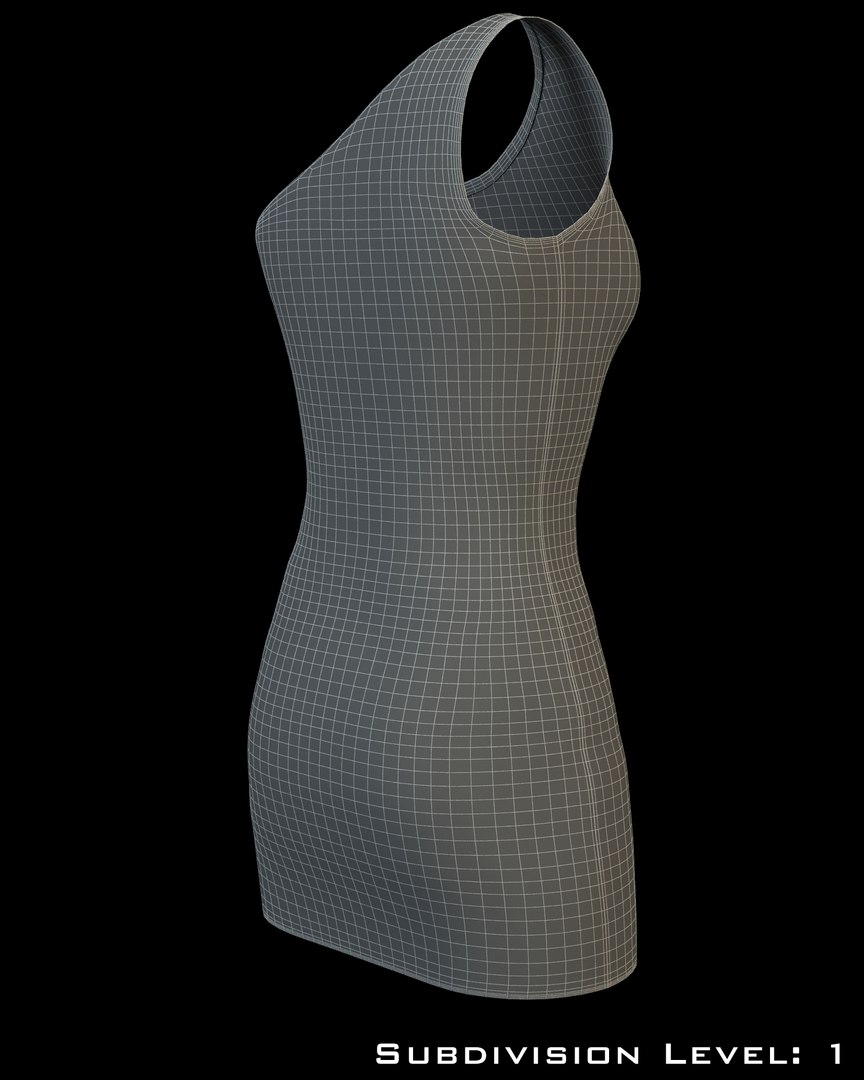 3d Model Of Mini Dress