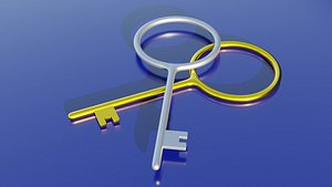 3D Padlock Key